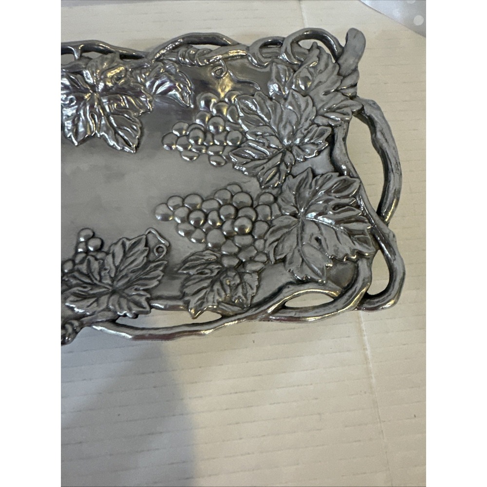 Vintage Arthur Court Serving Tray Platter Grapes Oblong 19" x 5.5" 1995 - Picture 16 of 16